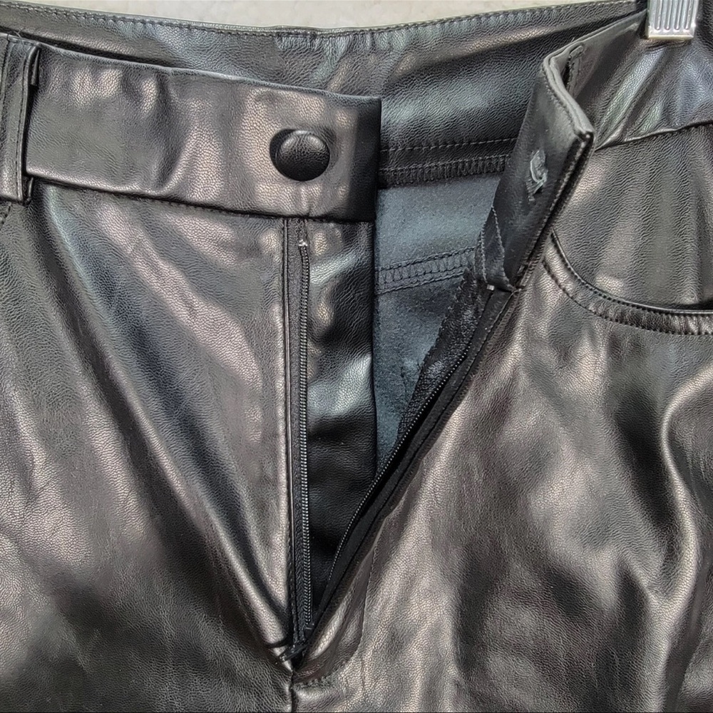 Faux leather Black Wide Leg pants XS - Picture 3 of 6